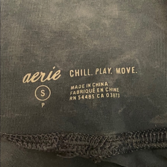 Aerie Blue Stonewashed Chill Play Move Leggings - Picture 6 of 8